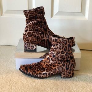 Matiko cheetah print sock booties